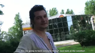 Juvenile slut sucks in the car in front of everyone