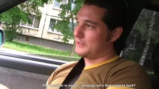 Brunette Hair sucks in the car