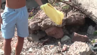 Red-haired cutie screwed on the beach in front of everybody