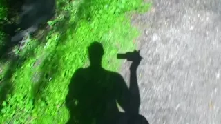 Stripping and sucking outdoors