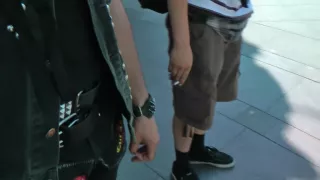 Horny redhead strips in public and fucks