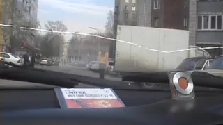 Busty girl gives head in the car