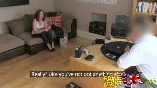 FakeAgentUK: Sexy busty redhead receives huge unwanted creampie