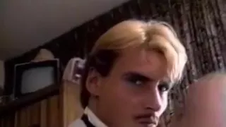 Retro girl between two hard peckers