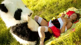 Fun outdoor xxx sex play based on fairy tales