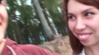 Horny couple getting real ecstasy from the wild outdoor fuck