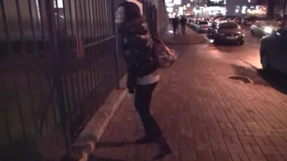 girl does blowjob  in restroom and gets sperm on super sexy ass