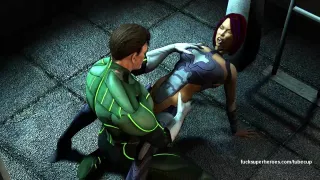 Green latern and Arch light get a little naughty under the street lights