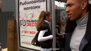 Blonde gets naked and has sex in public