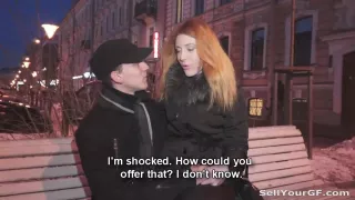 Hot redhead teen fucked for cash