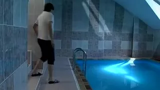 Slutty granny gets banged in the bathroom