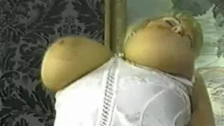 Vintage obese golden-haired with giant scoops