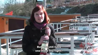 Slut STOP - Slim hitchhiker Eva drilled at home