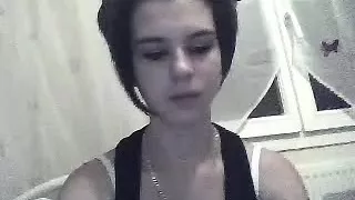 Real cute teenie gfs shows her little tits on webcam
