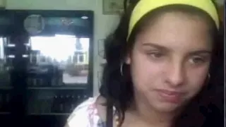 Cute little Latina teen tempts with her tits on camchat