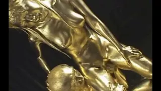 Japanese girl with gold paint two