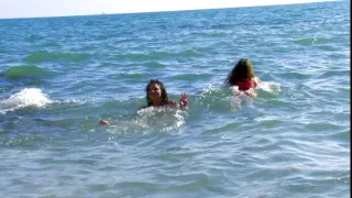 Lovely French lesbians sharing a lucky guy.s big cock