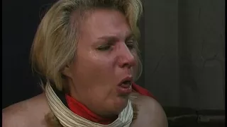 Old boy-friend tortures overweight blond's large titties