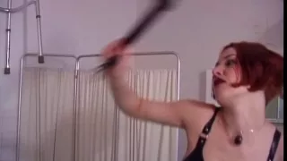 Femdom leads her male uncomplaining to baths