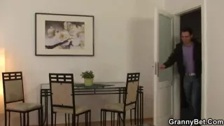 This Guy brings her home to team fuck her old fur pie