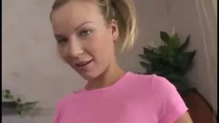 Blond legal age teenager can't live without dong