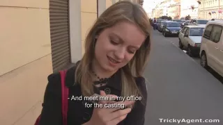 A blue-eyed honey, shy but interested!