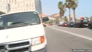 Conan bonks a brunette hair with his meaty ding-dong