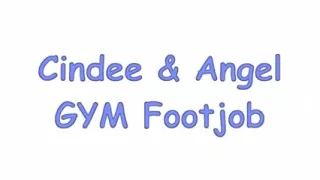 Cidnee & Hotty Gym Footjob
