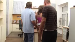 Two men have hot creampie sex with two best friends