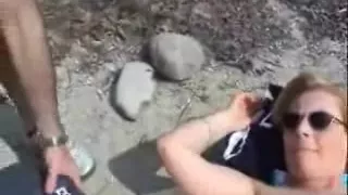 Italian wife having joy with strangers