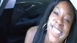 Astounding ebon cutie car drilled