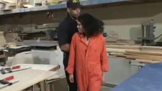 Warden banging the imprisoned slut