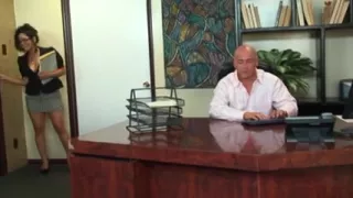 Pounding his secretary's thick twat