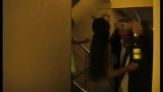 2 costumed couples fuck in hotel room