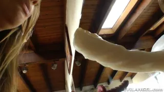 Brunette Hair shows off her butt and uses toys