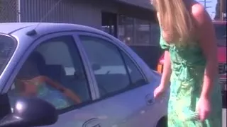 Golden-Haired doxy fucking two boyfrends