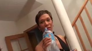 Darksome playgirl receives her rear end defiled by a jock