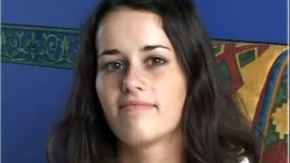 Try-Out of a cute brunette hair hair legal age teenager