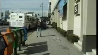 Sexy golden-haired sucks a hard knob on the rooftop of a building