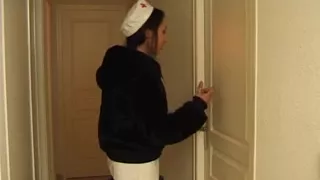 Dark Brown floozy in nurse outfit is anal drilled unfathomable