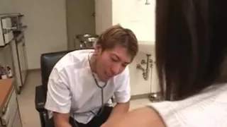 Uncensored Japanese legal age teenager with 2 doctors hardcore act