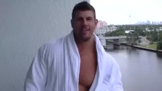 Bodybuilder Atlas and Twink in Hotel room