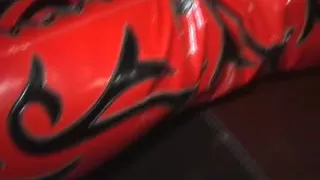 Red-Light mom Porsche pumps with her Mate-Breaker Belt-on