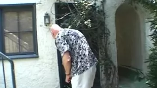 good lady enjoys compliant man's butt