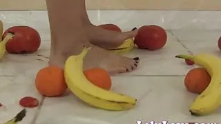 Lelu Love-Naked Femdom Food Crushing 1of3