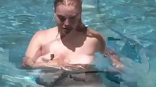 Booby Sierra Skye takes a beaver