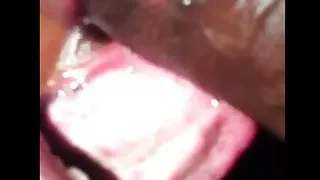 Ghetto Ebony Hood Rat Gives Messy Long Messy Blowjob