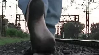 Railway barefoot