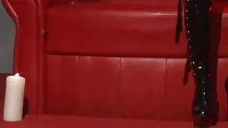 Delicious blonde stripping and dancing dirty