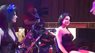 Two sexy chicks gets dirty on the bike